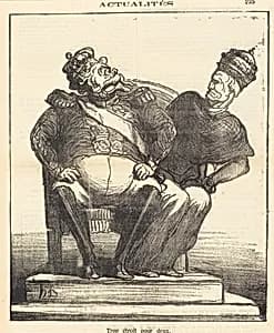 Trop étroit pour deux by Honoré Daumier