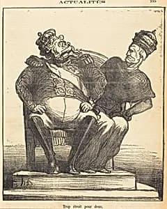 Trop étroit pour deux by Honoré Daumier