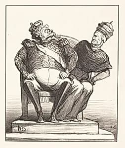 Trop étroit pour deux by Honoré Daumier