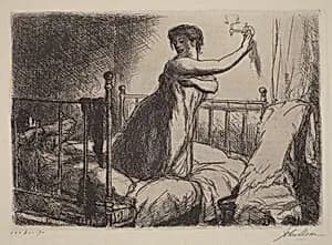 Turning Out the Light by John Sloan