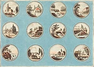 Twelve Roundels with Landscapes