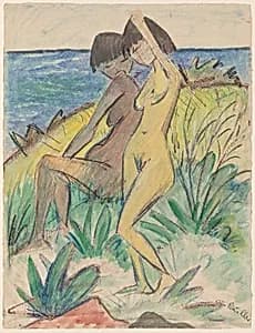 Two Bathers by Otto Mueller