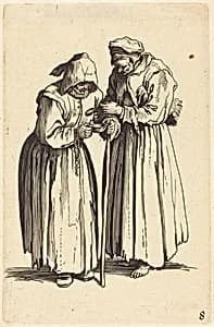 Two Beggar Women by after Jacques Callot