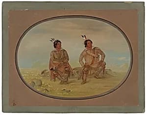 Two Choctaw Indians by George Catlin