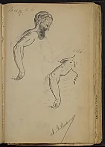 Two Figure Studies by Max Beckmann