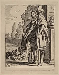Two Figures in Costume by Jan van de Velde II