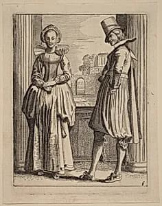Two Figures in Costume by Jan van de Velde II