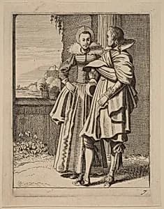 Two Figures in Costume by Jan van de Velde II