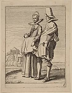 Two Figures in Costume by Jan van de Velde II