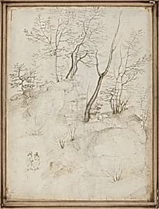 Two Friars on a Hillside [recto] by Fra Bartolommeo