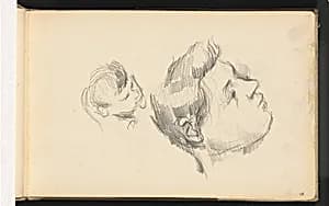 Two Heads by Paul Cezanne