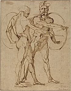 Two Male Nudes by Baccio Bandinelli