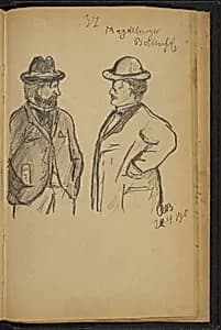 Two Men Conversing by Max Beckmann