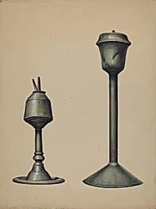 Two Oil Lamps by Walter Hochstrasser