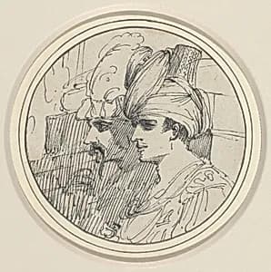 Two Oriental Heads by John Hamilton Mortimer