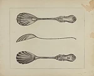 Two Silver Sugar Spoons by Anthony Zuccarello
