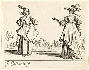 Two Society Women by Jacques Callot