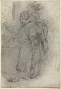 Two Standing Courtiers by Pietro Fancelli