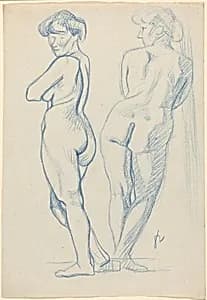Two Standing Female Nudes by Félix Vallotton