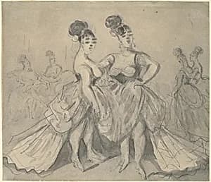 Two Women of Pleasure by Constantin Guys