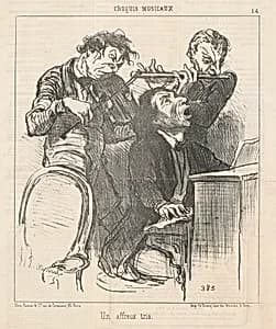 Un affeux trio by Honoré Daumier