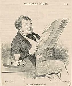 Un amour propre satisfait by Honoré Daumier
