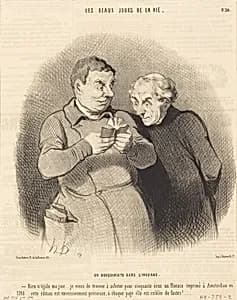 Un Bouquiniste dans l'ivresse by Honoré Daumier