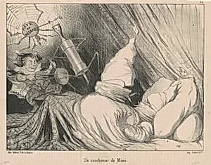 Un cauchemar de Mimi by Honoré Daumier