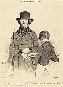 Un Diner chez Véry by Honoré Daumier
