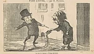 Un jour de verglas by Honoré Daumier