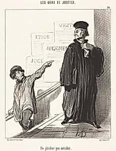 Un Plaideur peu satisfait by Honoré Daumier