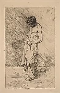 Un Pouilleux (Flea Seeker) by Mariano Fortuny Marsal