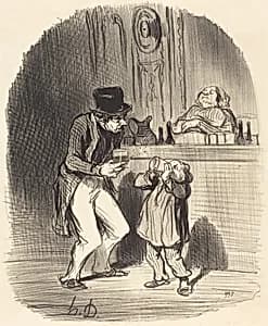 Un Père qui fait sucer à son fils... by Honoré Daumier
