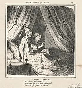 Un réveil en sursaut by Honoré Daumier