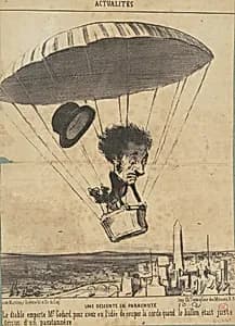 Une Descente en parachute by Honoré Daumier