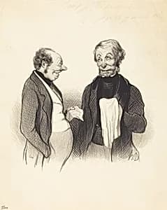 Une Heureuse nouvelle by Honoré Daumier