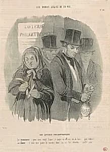 Une loterie philantropique by Honoré Daumier