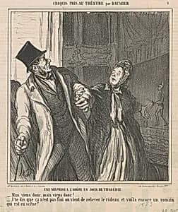 Une méprise a l'odéon ... by Honoré Daumier