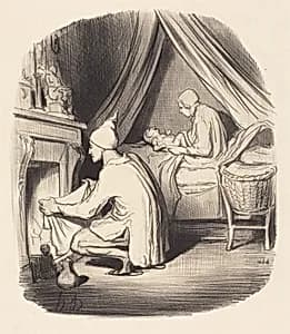 Une Nuit agitée by Honoré Daumier