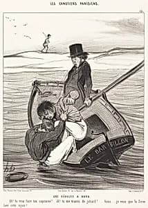 Une Révolte a Bord by Honoré Daumier