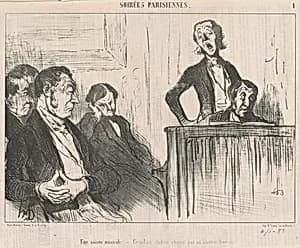 Une soirées musicale by Honoré Daumier