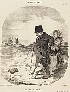 Une Terrible rencontre by Honoré Daumier