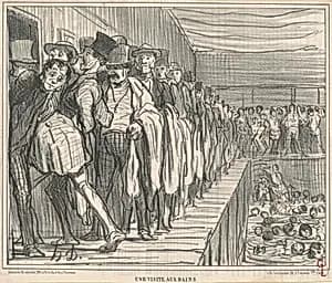 Une visite aux bains by Honoré Daumier