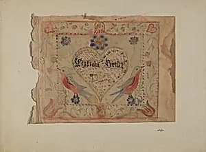 Unframed Birth Certificate by Edward White
