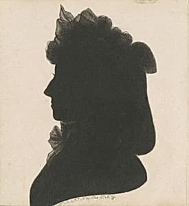 Unidentified Female Silhouette by Charles B. J. Févret de Saint-Mémin