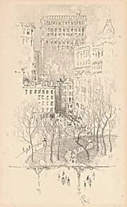 Union Square by Joseph Pennell