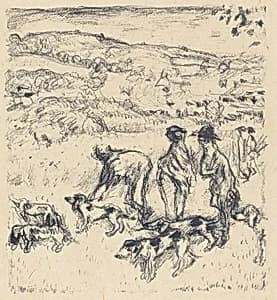 Unleashing of the Dogs by Pierre Bonnard
