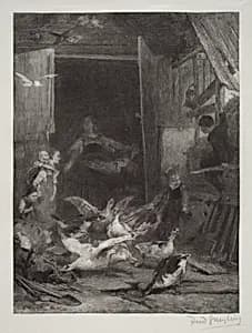 Untitled (Farm Scene) by Frederick Juengling