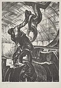 Untitled (worker with hook) by Lili Rethi