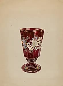 Vase (Ruby Glass) by Ralph Atkinson